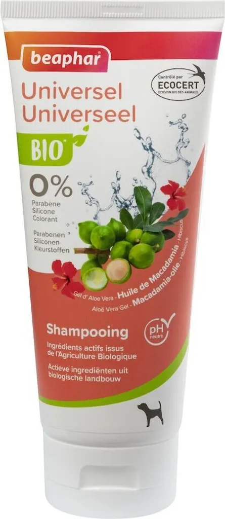 Beaphar Shampoo Universale Bio Cani 200ml: Aloe e Macadamia 0% Parabeni