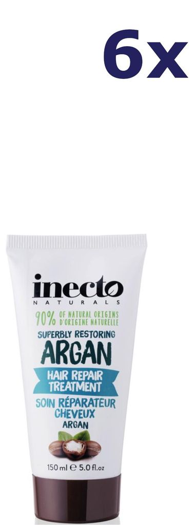6x Inecto Naturals Argan Oil Hair Treatment 150ML