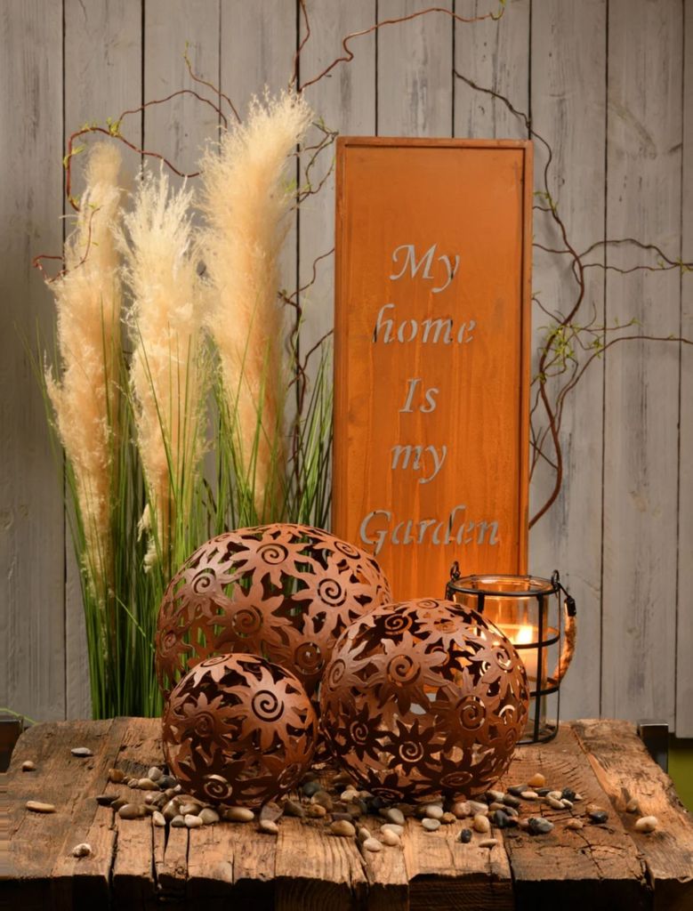 Garten Metallschild im rostig finish Stil, Modell: Produktbild 