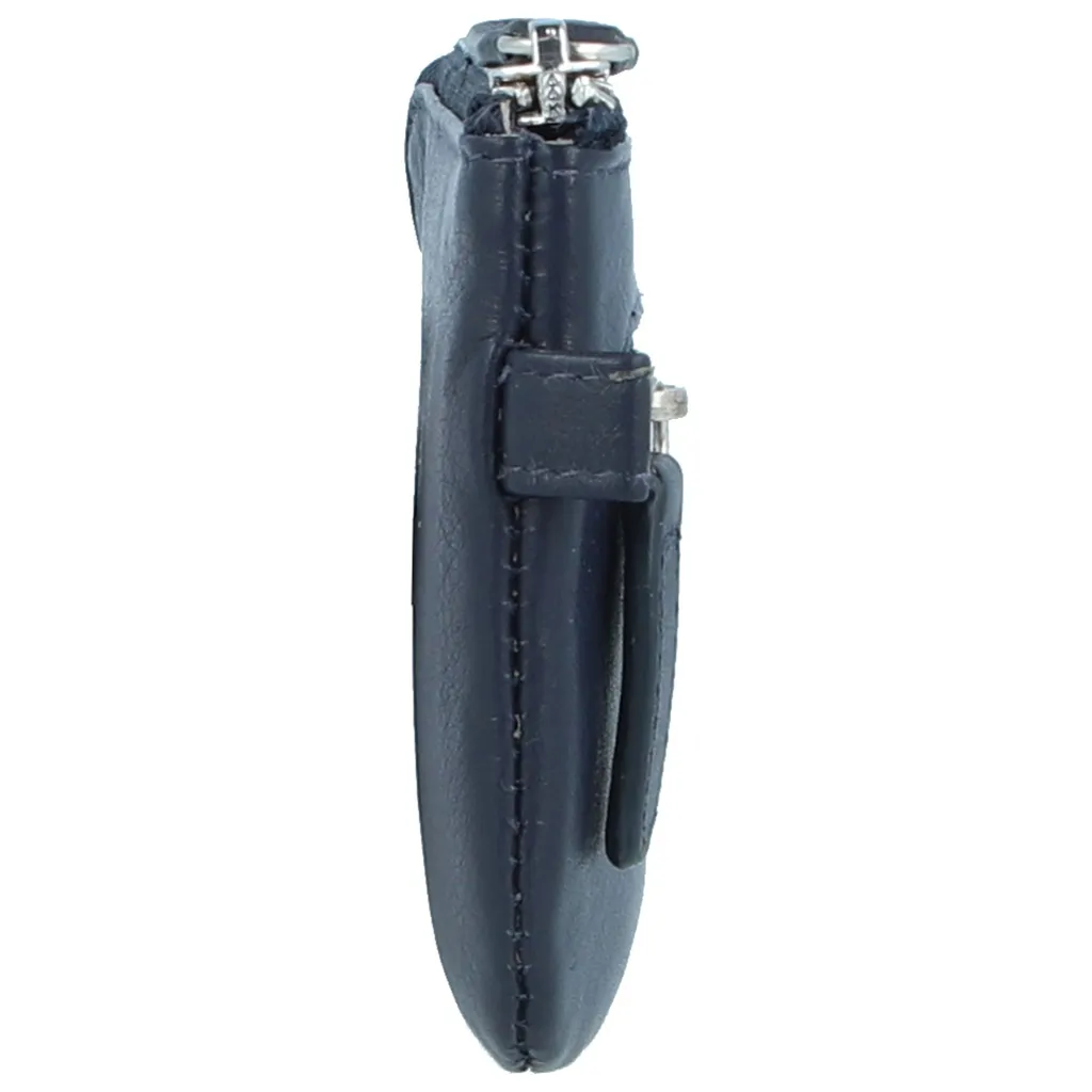 Portachiavi Esquire Viktoria Pelle Navy Blu - Organizzatore con Zip - 6