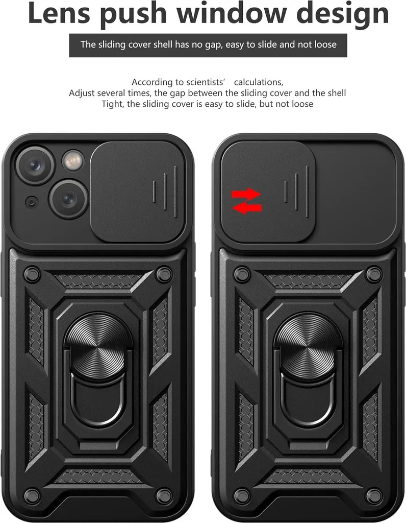 Coque iPhone 14 Plus Noire Renforcée avec Support A2886 - Protection Robuste