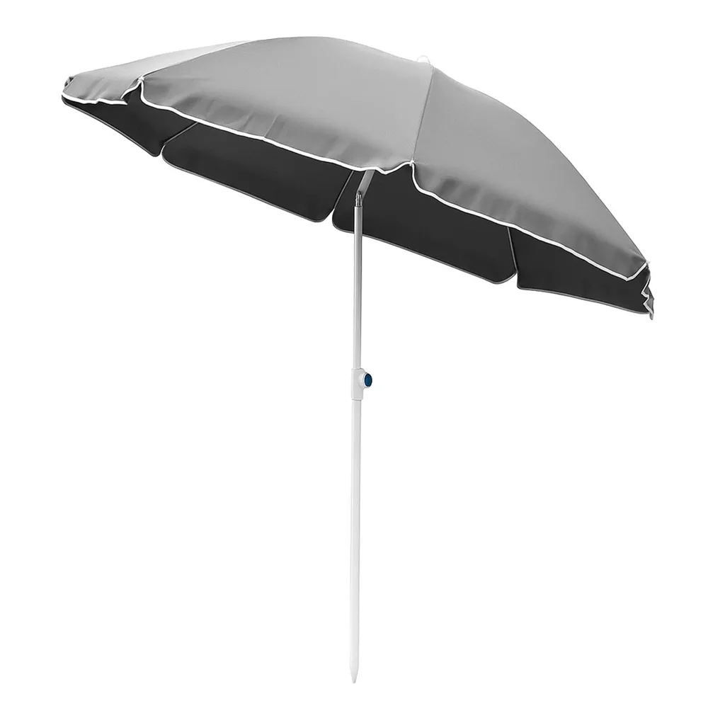 Ombrellone da Spiaggia Extralink 180cm Grigio Pieghevole Salvaspazio