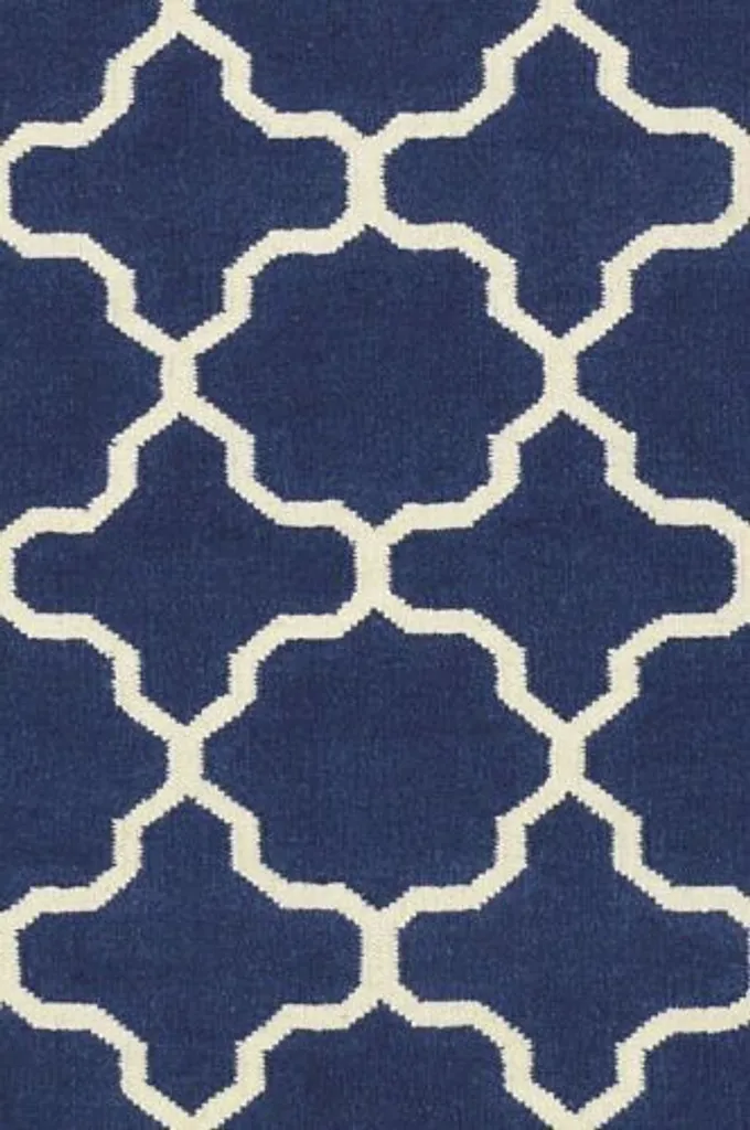 Tapis Kelim Maria bleu marine 60x90 cm - Finition artisanale durable