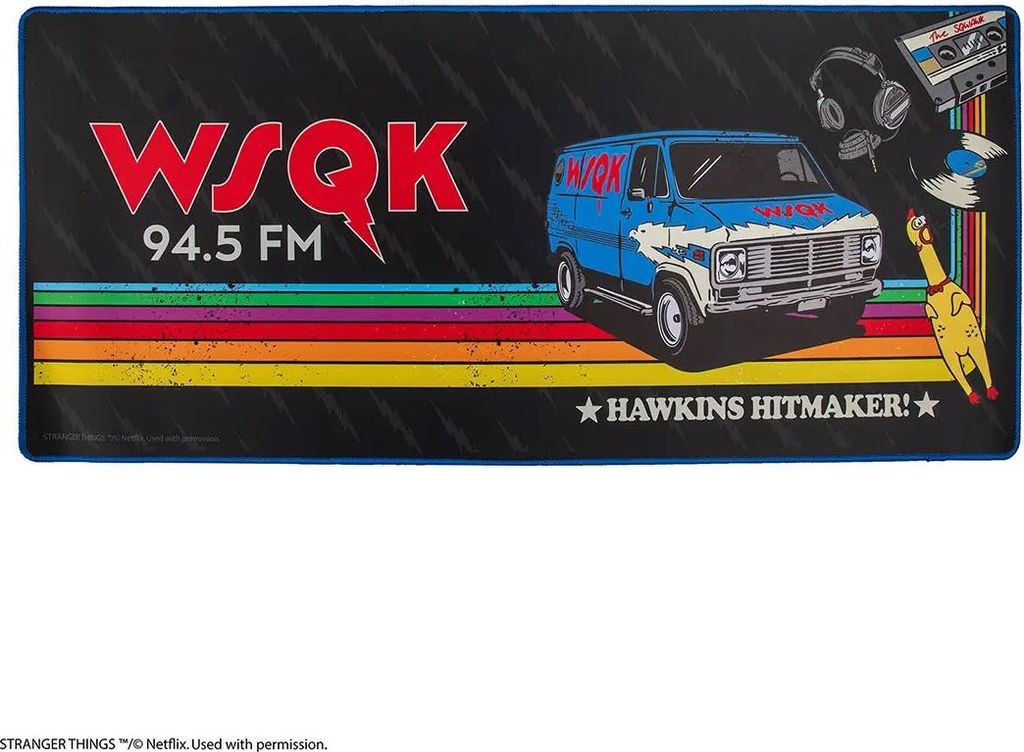 Stranger Things Mauspad WSQK Radio 80 x 35 cm