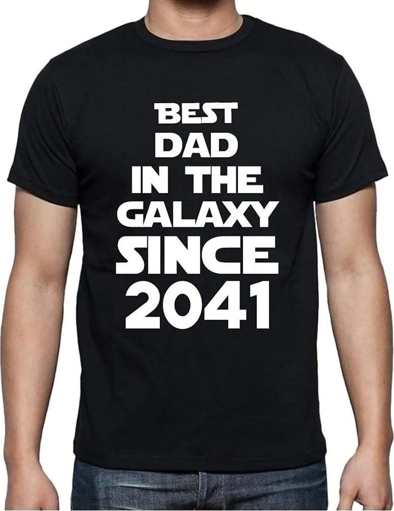 Herren Grafik T-Shirt Der beste Vater der Galaxie seit 2041 – Best Dad in the Galaxy Since 2041 – Öko-Verantwortlich Vintage Jahrgang Kurzarm ...