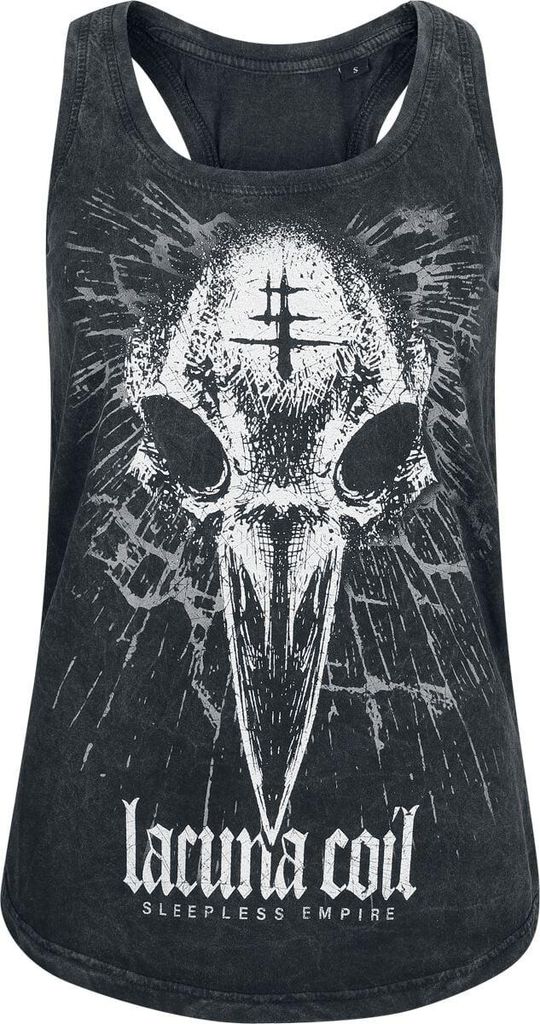 Lacuna Coil Top Damen Sleepless anthrazit Band-Merch, Bands 100% Baumwolle XL