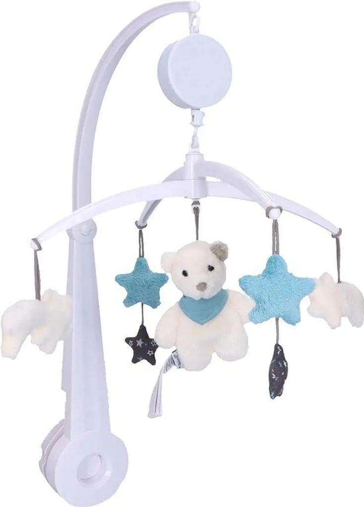 Carillon Poussette Ours Polaire Elia - Couleur Écru et Son Doux