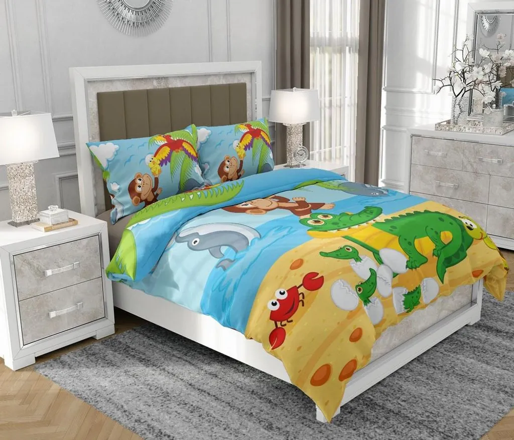 Set Biancheria da Letto SOVIO 160x200 100% Cotone | Multicolore So.0283