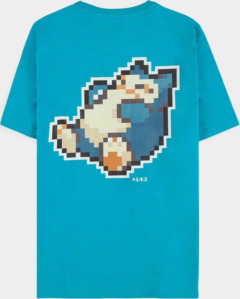 Pokémon T-Shirt Herren Relaxo - Pixel blau L