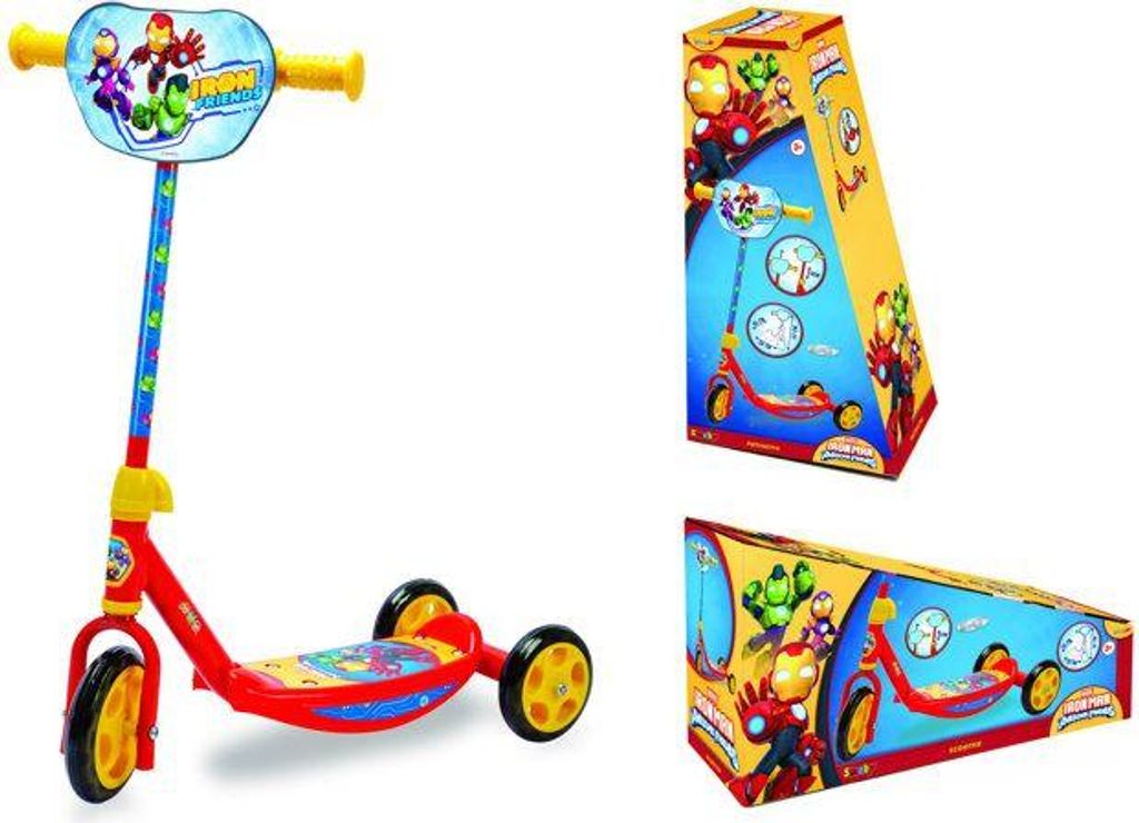 Dreiradroller Smoby Iron Man, Metall, Verstellbarer Lenker, Ab 3 Jahren, Max. 20 kg