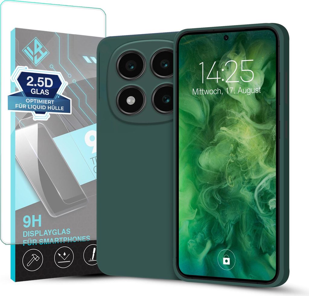 Hülle für Xiaomi Redmi Note 14 Pro mit 9H Displayglas Produktbild 