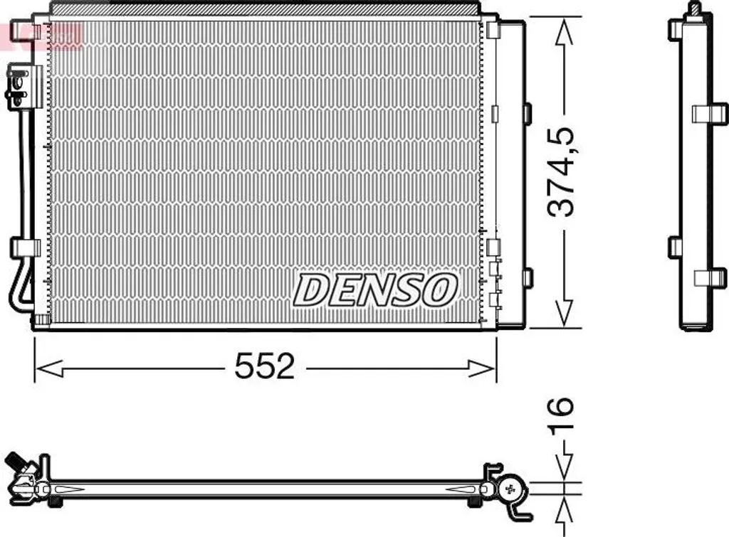 Condensateur climatisation alu DENSO DCN41017 haute efficacité Veloster