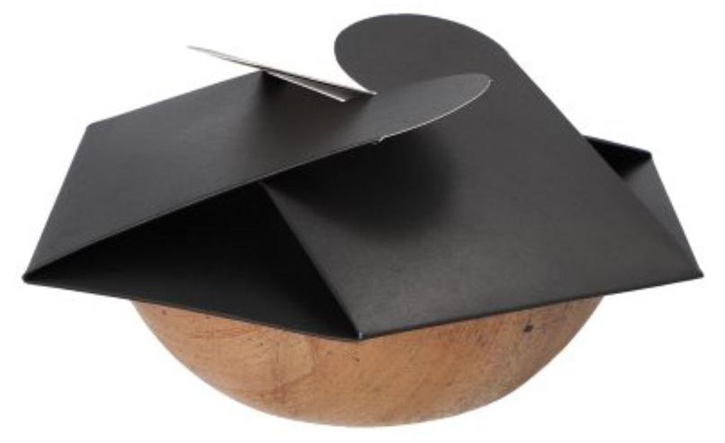 25 Schalen, Palmblatt rund 900 ml Ø 21 cm · 6 cm natur/schwarz mit separatem Flower-Lid