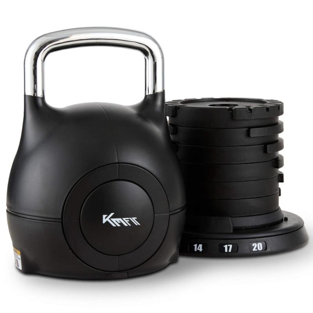 KM-Fit Kettlebell verstellbar 2 bis 20 kg 7 Gewichtsstufen Produktbild 