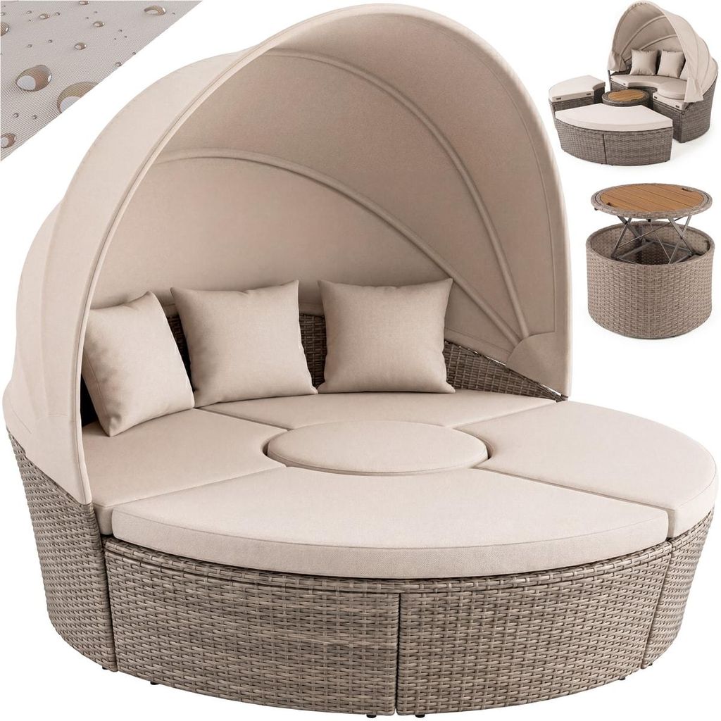 Casaria Isola Prendisole Ø185cm Salottino Polyrattan Immagine del prodotto 