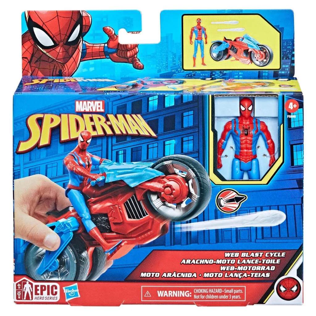 Figurine Spidey 10cm et son Véhicule de Course - Design Robuste Spd