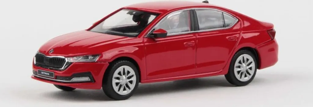 Voiture Miniature Skoda Octavia IV 2020 - Modèle Réduit Abrex Rouge 1:43