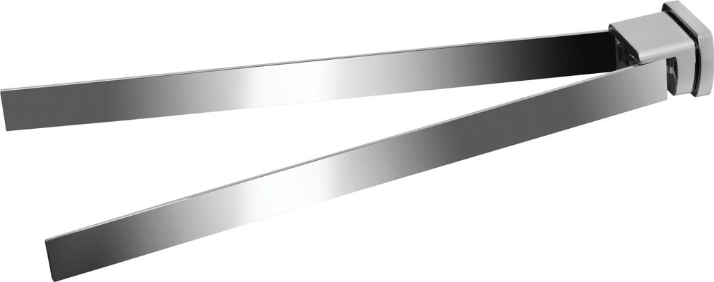 Spirella Handtuchstange Schwenkbar Handtuchhalter Badezimmer mit 2 Armen Edelstahl 35cm zum Schrauben und Kleben