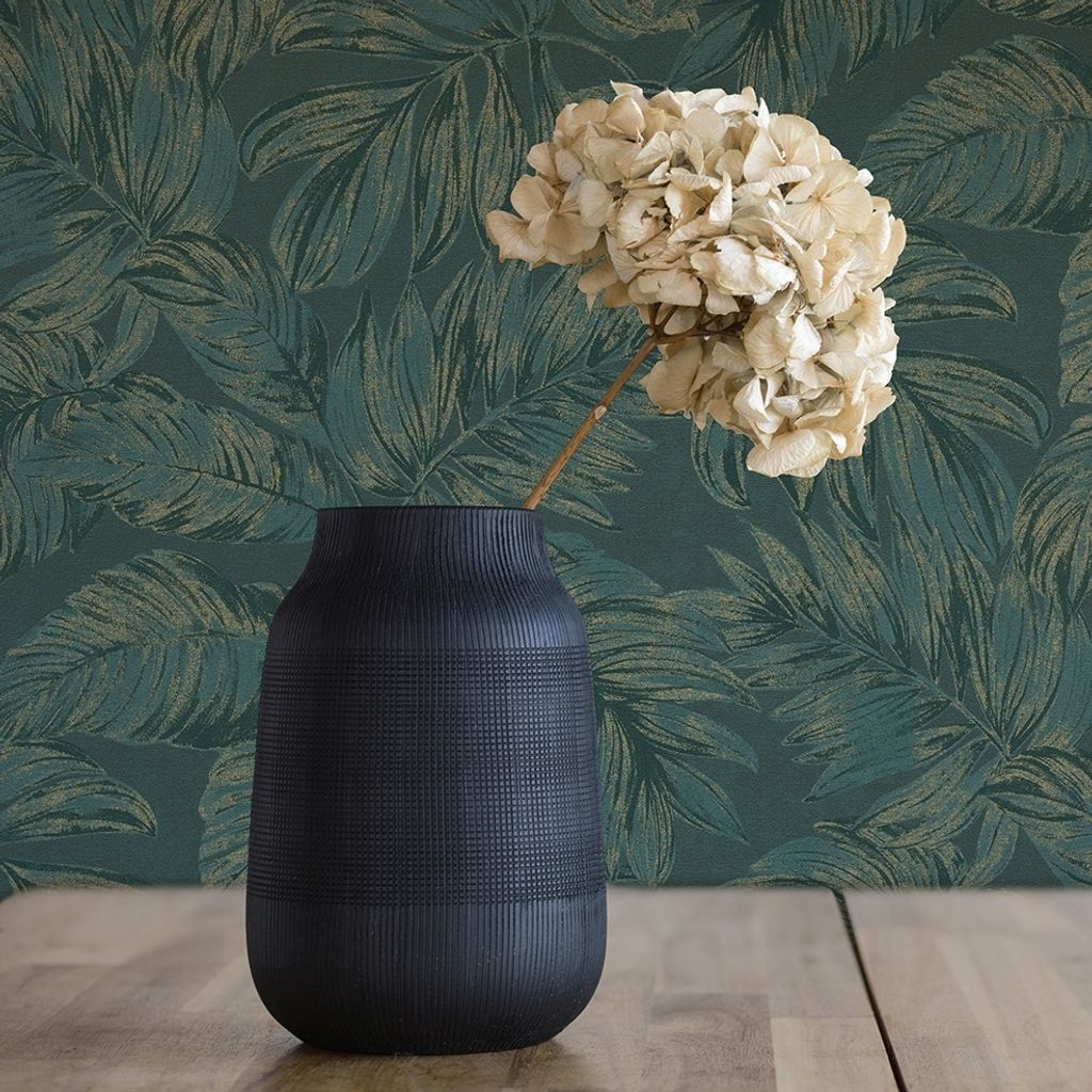 Tapete Lenni Blumen M1-No.11053 Vlies Grün Gold Tadessi 10.05 m x 0.53 m