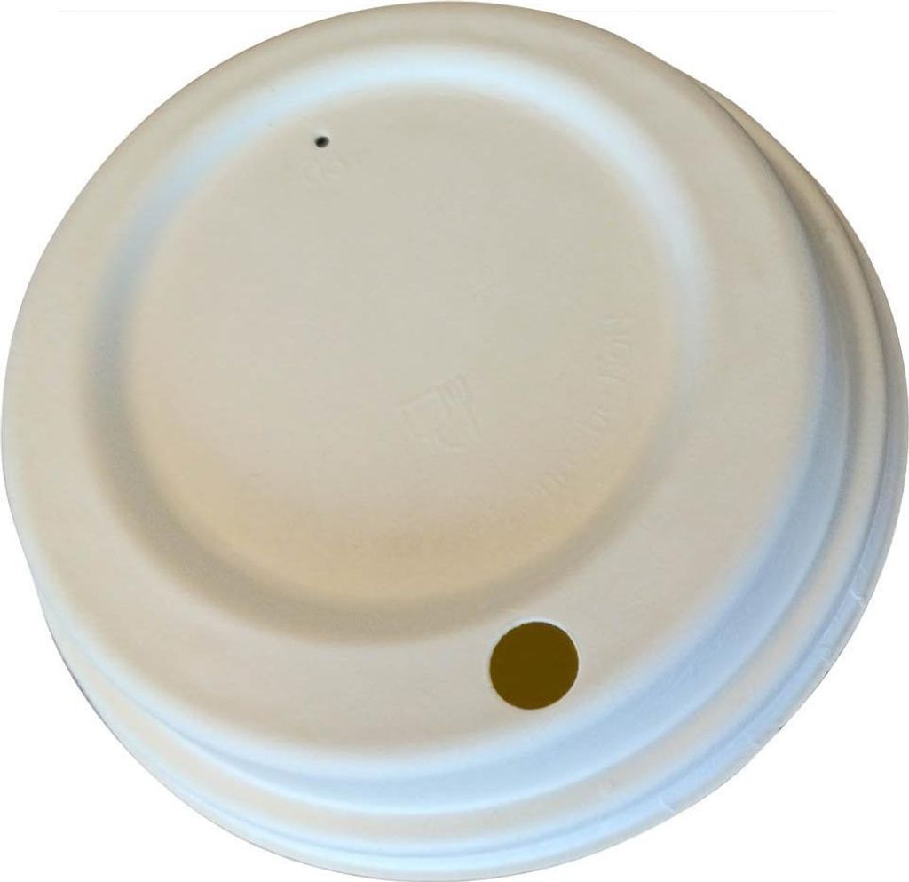 Zuckerrohrdeckel für Becher mit 90 mm Durchmesser, 50 Stück.