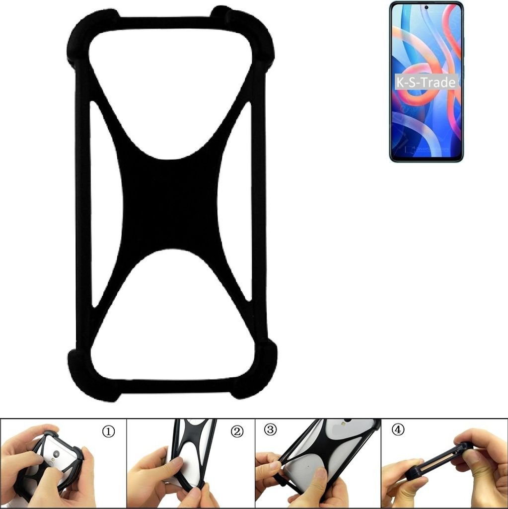 K-S-Trade Handy-Hülle Schutz-Hülle kompatibel mit Xiaomi Redmi Note 11 Silikon Bumper TPU Softcase Smartphone Stoßschutz, schwarz