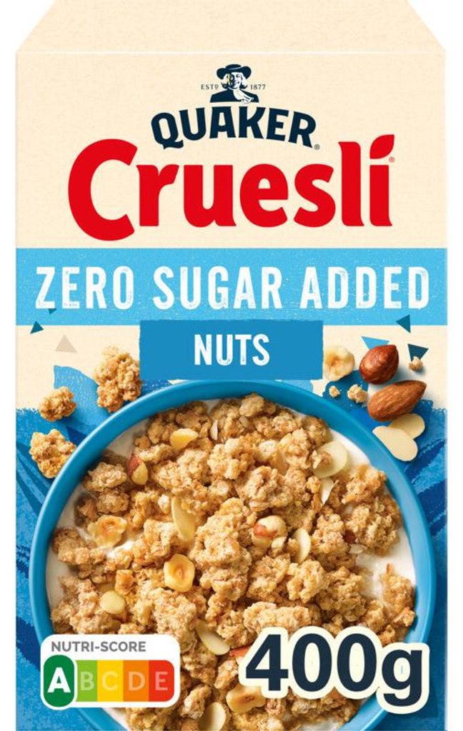 Quaker Cruesli Zero zuccheri aggiunti con noci, 400 g - Immagine del prodotto 