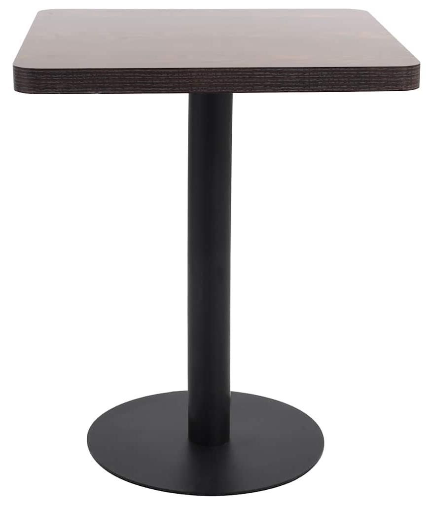 vidaXL Bistro stůl tmavě hnědý 60x60 cm MDF Obrázek produktu 