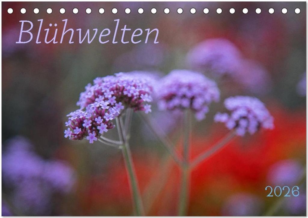 Blühwelten (Tischkalender 2026 DIN A5 quer), CALVENDO Monatskalender