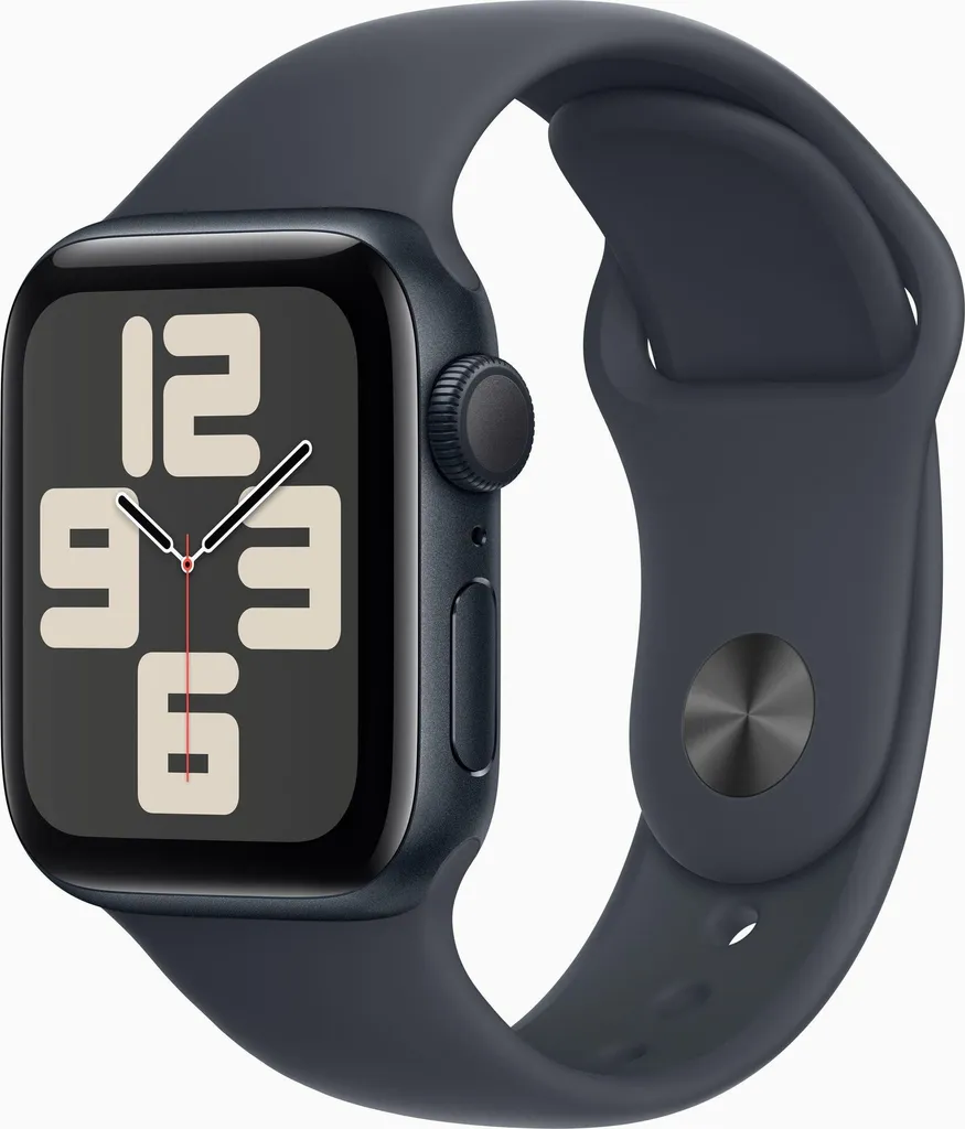 Montre Connectée Apple Watch SE 44mm Minuit GPS avec Bracelet S/M Sport