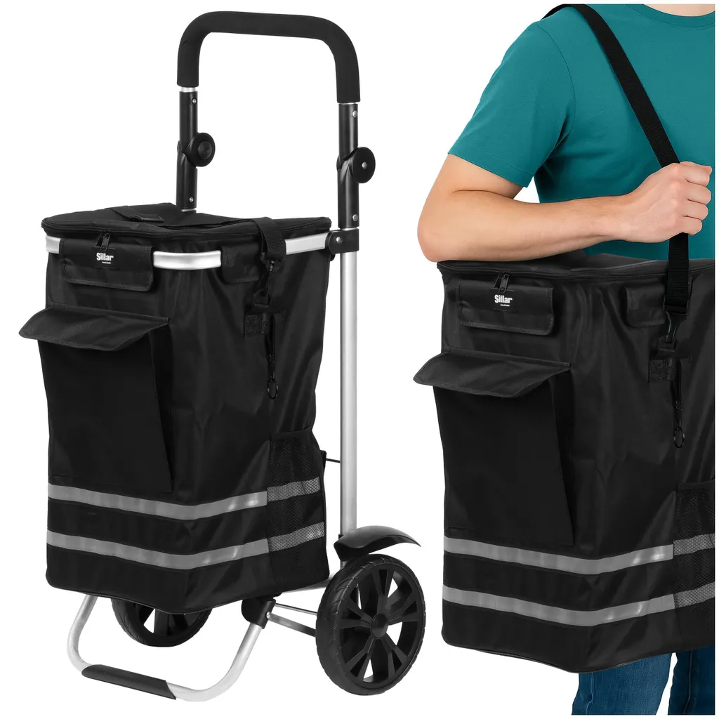 Carrello Portaspesa Pieghevole Sillar 56L - Ruote Grandi Alluminio