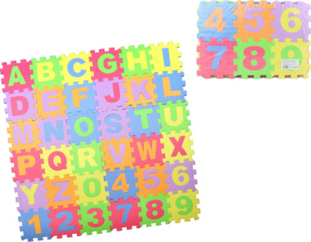 Pěnové puzzle 36 ks čísla a písmena Obrázek produktu 