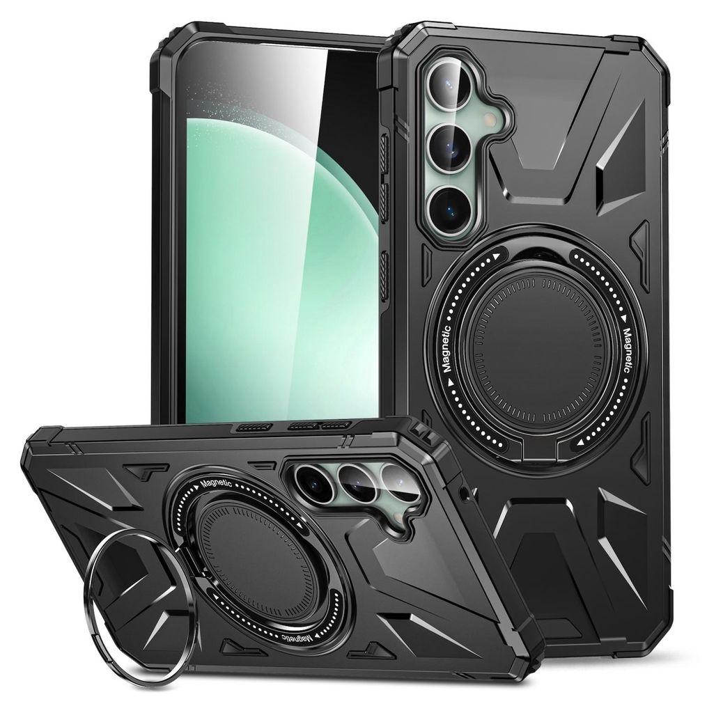 Für Samsung Galaxy A55 MagSafe Schock Magnet Ring Schutzhülle Cover Handy Hülle Tasche Case Schwarz