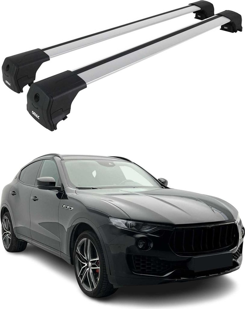 Dachträger Grundtäger für Maserati Levante 2016-2024 75kg Aluminium Silber 2 tlg