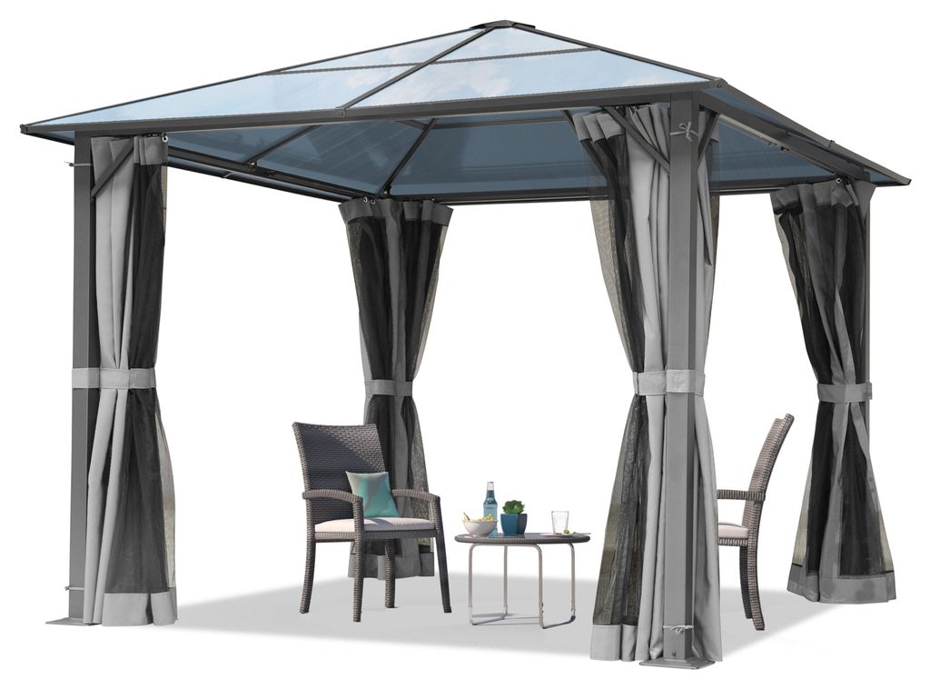 Pawilon ogrodowy 3x3 m Hardtop dach z poliwęglanu ok. 6 mm Zdjęcie produktu 
