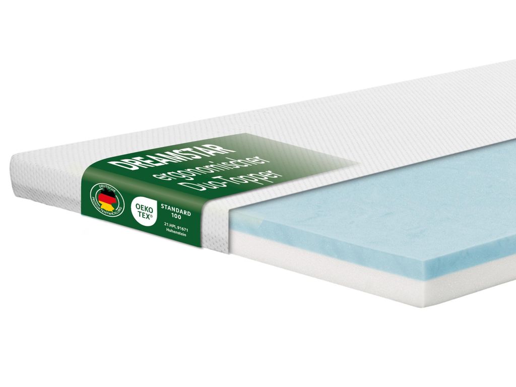 Komfortabler Duo Matratzentopper | 120 x 200 cm | H2/H3 | Produktbild 
