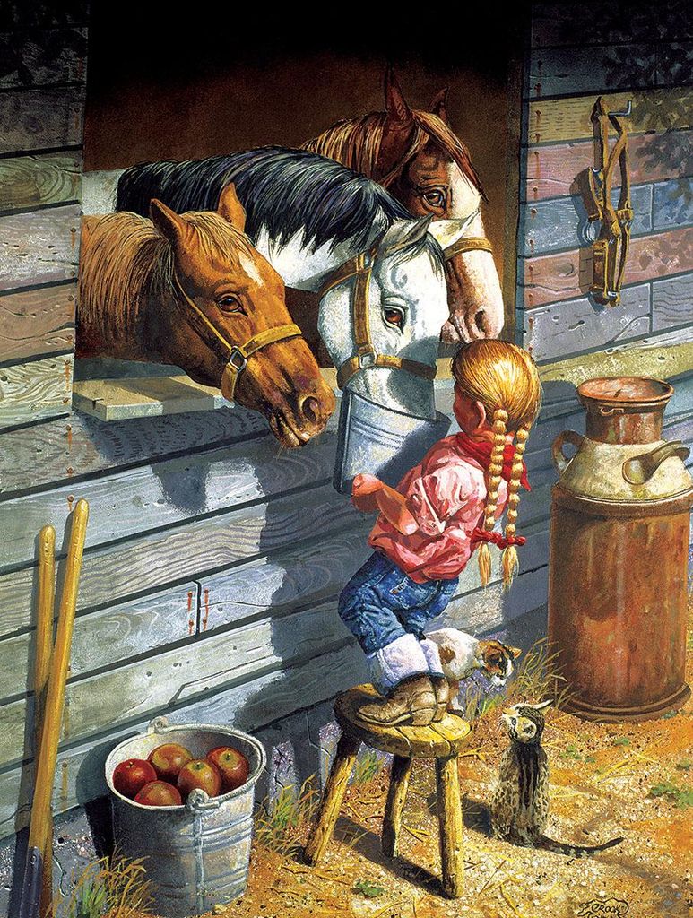 SunsOut Puzzle XXL Teile - Working Girl - 500 Teile Puzzle