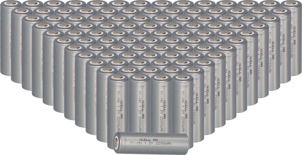 100x XCell Akku Mignon AA 1,2V 2200mAh X2200AAI