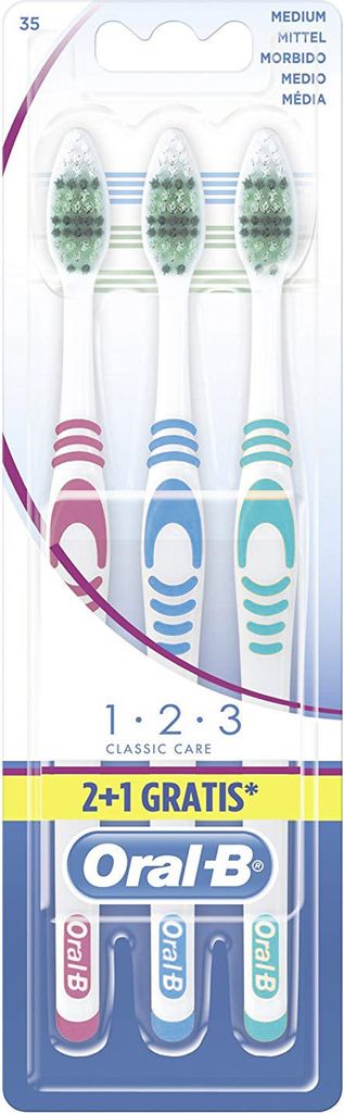 Oral-B Zahnbürste 1 2 3 Classic Care Mittel 2er+1 Gratis Image du produit 