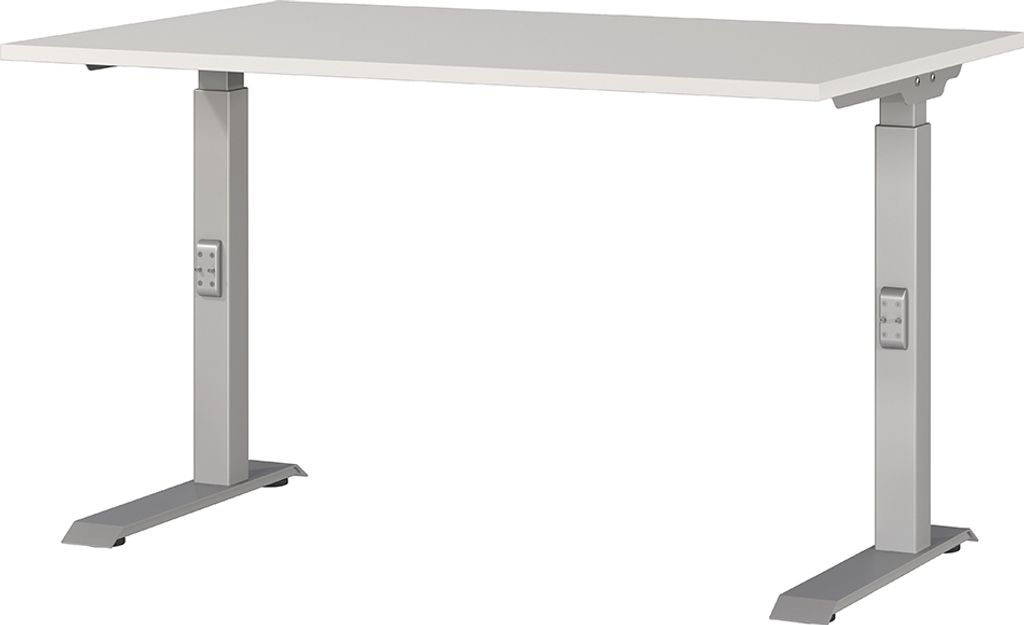 Schreibtisch 120cm, grau/silber, DUBA-01