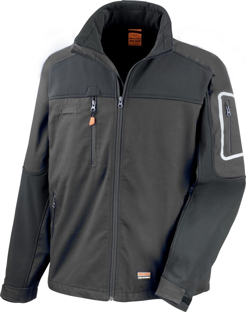 WORK-GUARD by Result - "Sabre" Jacke, wasserfest für Herren/Damen Uni RW9763 (4XL) (Schwarz)