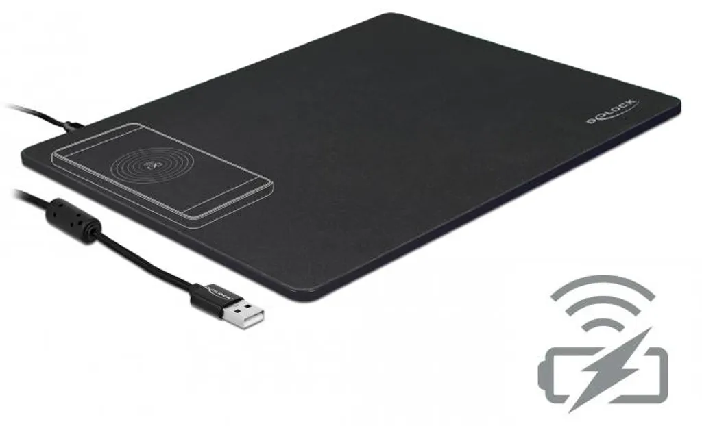 Tapis de souris charge sans fil rapide avec surface micro-texturée