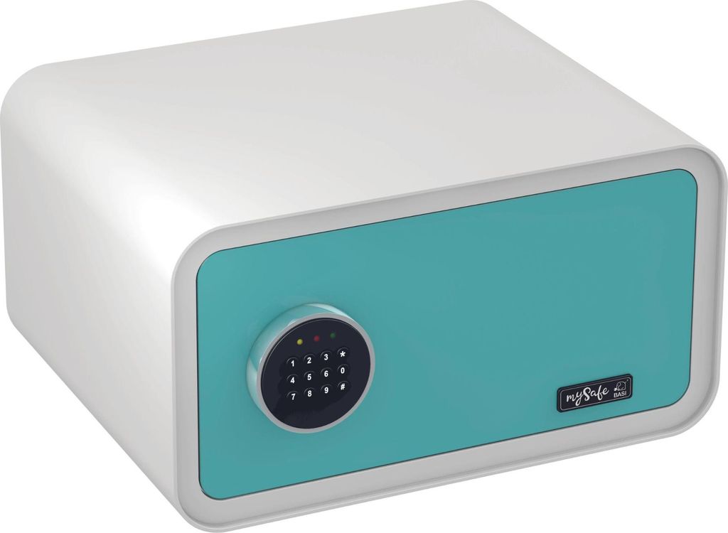 BASI - mySafe - Elektronik-Möbel-Tresor - mySafe 430 - Code - Blau-Weiß