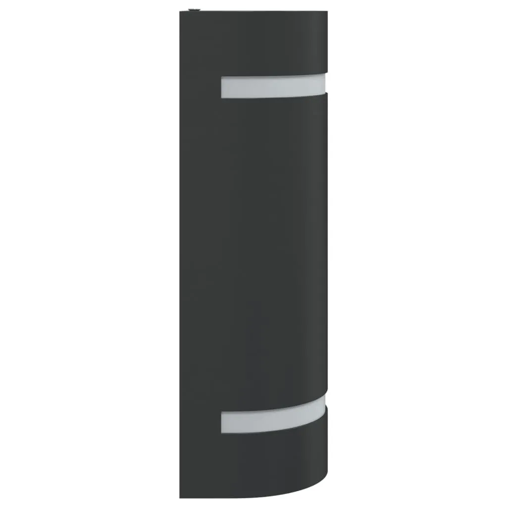 Applique Esterno Alluminio vidaXL Nero - Offerta Lampada Parete - 5