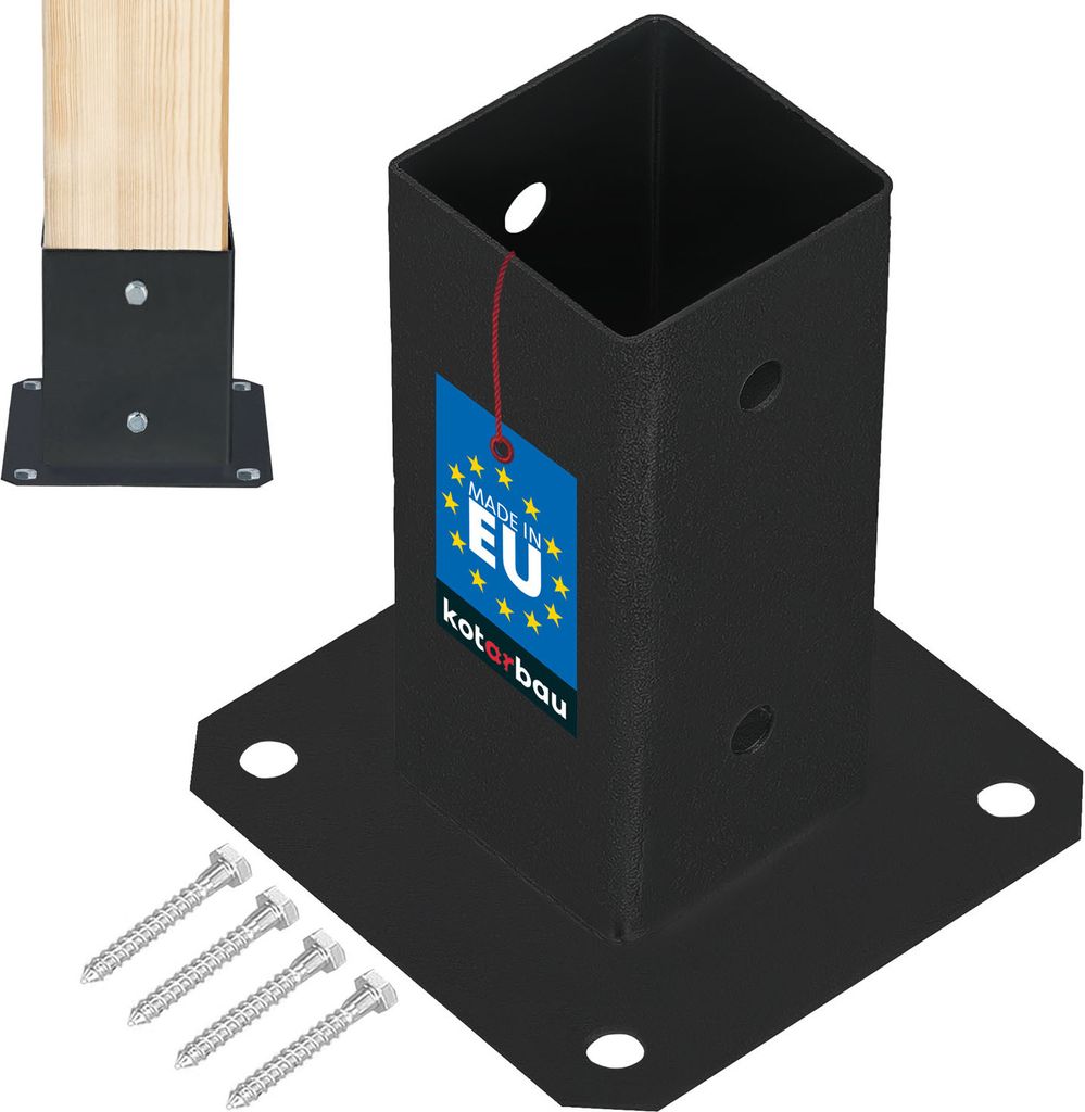 KOTARBAU® Aufschraubhülse 60 x 60 mm Vierkantholzpfosten Produktbild