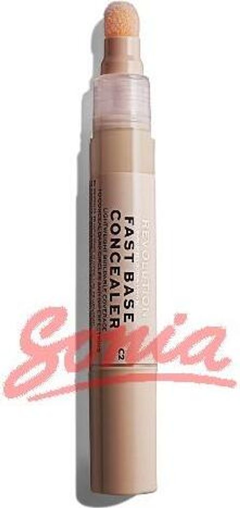 Makeup Revolution, Fast Base Concelear, Under-Eye Concealer Pen, C 2, 4.5 ml
