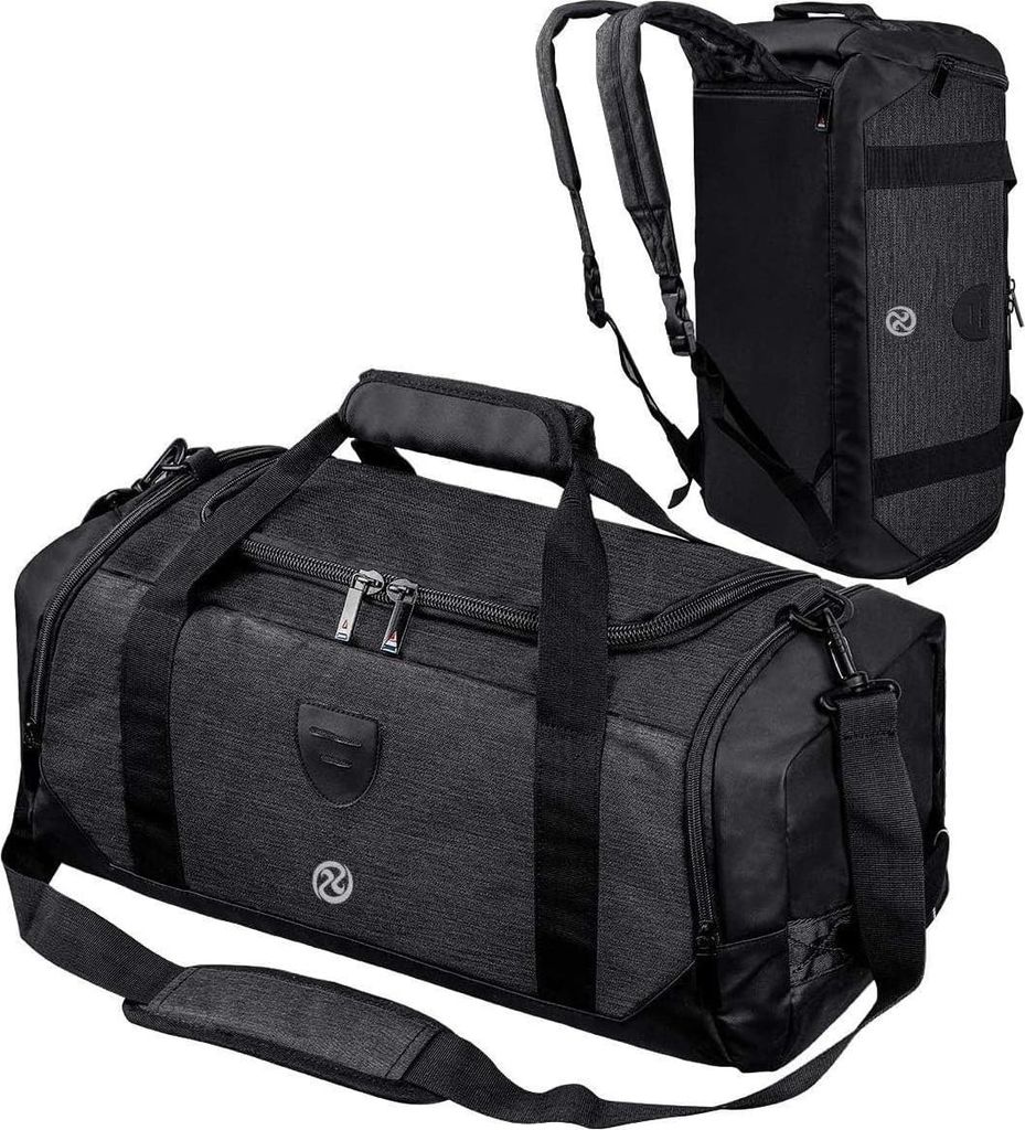 Sporttasche Herren 40L Reisetasche Sporttaschen mit Schuhfach Nassfach Wasserdicht Trainingstasche Rucksack Weekender Duffle Bag Travel Gym Tasche