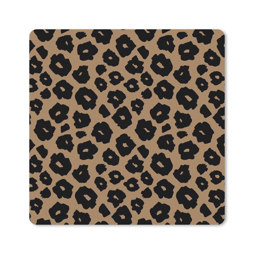 MuchoWow Mauspad Mousepad Muster - Jaguar - Punkte 20x20 cm - Mousepads - Maus Mat - Pad - Mausunterlage - Desk Mat - Bureauartikeln