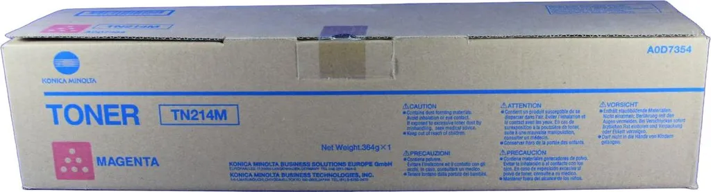 Cartouche de Toner Magenta TN214M A0D7354 pour Imprimante Konica Minolta