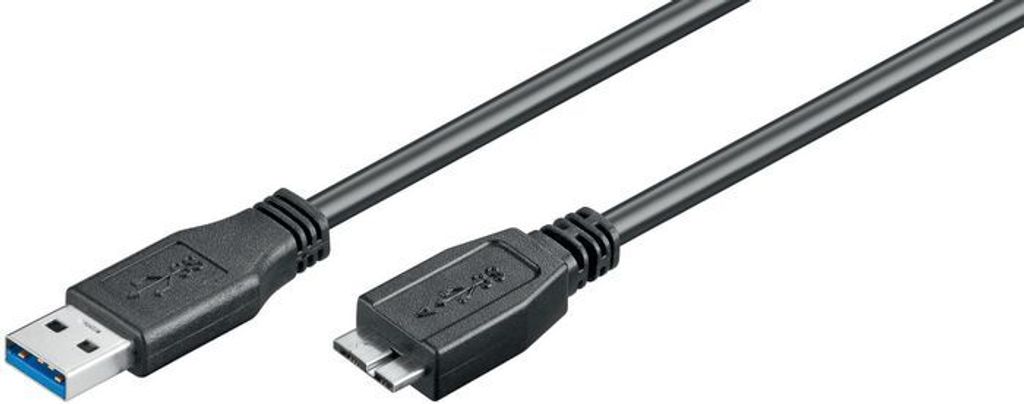 Microconnect USB3.0AB1MICRO, 1 m, USB A, Micro-USB B, USB Zdjęcie produktu 