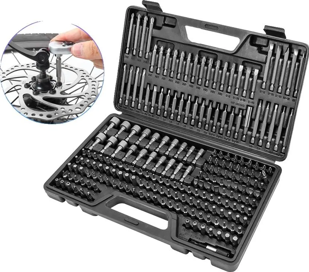 Coffret d'embouts de vissage mixtes 208 unités avec porte-embouts